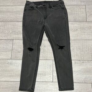Seven7 Distressed Gray Jeans